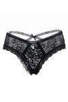 Tanga noir en dentelle fine Tanga noir en dentelle fine