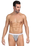 String homme blanc résille String homme blanc résille