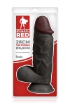 Gode XXL The Strong Black 26 x 6,5 cm - Captain Red Gode XXL The Strong Black 26 x 6,5 cm - Captain Red