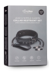 Collier cuir avec chaînes de seins - Easytoys Fetish Collection Collier cuir avec chaînes de seins - Easytoys Fetish Collection